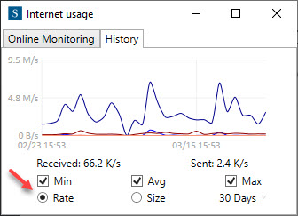 How to monitor the history of the internet speed